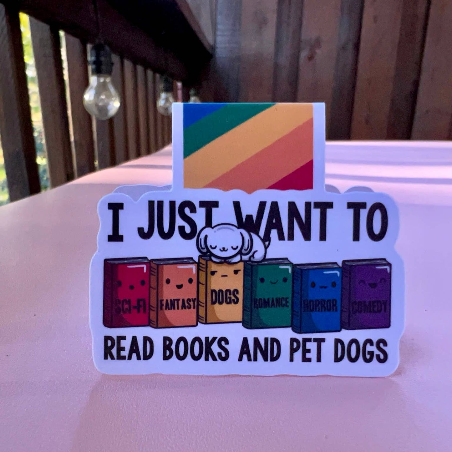 read books and pet dogs magnetic bookmark