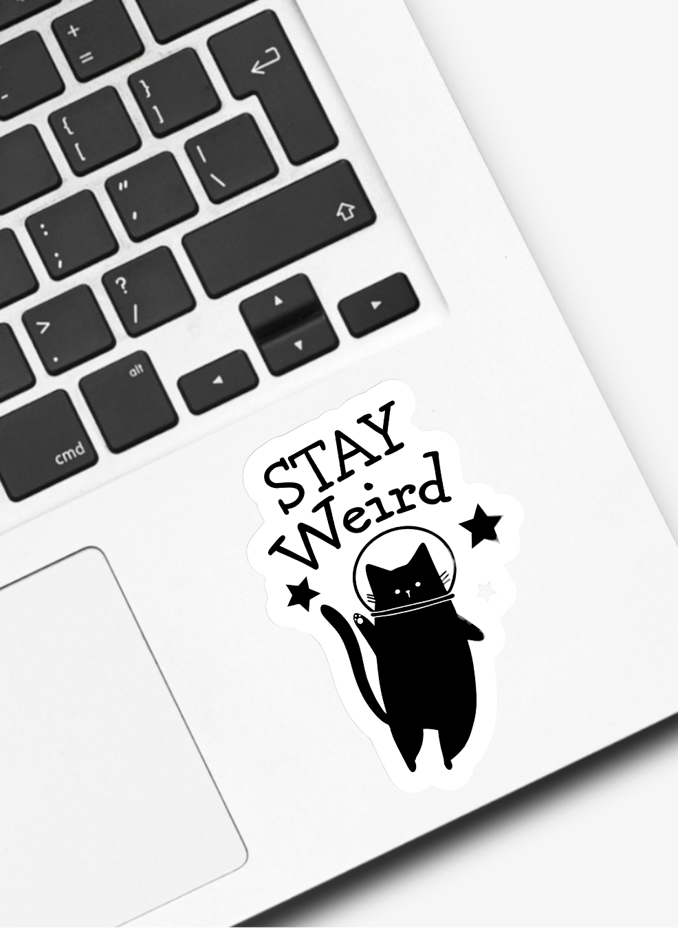 stay weird cat sticker