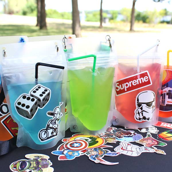 pride rainbow wearable drink pouches