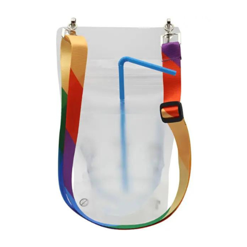 adult capri sun festival party drink pouch wearable neck koozie hands free drink cocktail beer wine fun gift rainbow pride gay slay