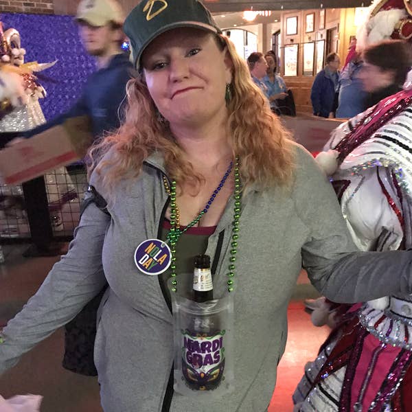 neck koozie neck can holder mardi gras fat tuesday parades parade bead catching hands free party festival fun endymion