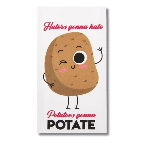 premium quality kitchen towel bathroom decorative funny comical haters gonna hate potatoes gonna potate potato taters humor gift best friend birthday hostess
