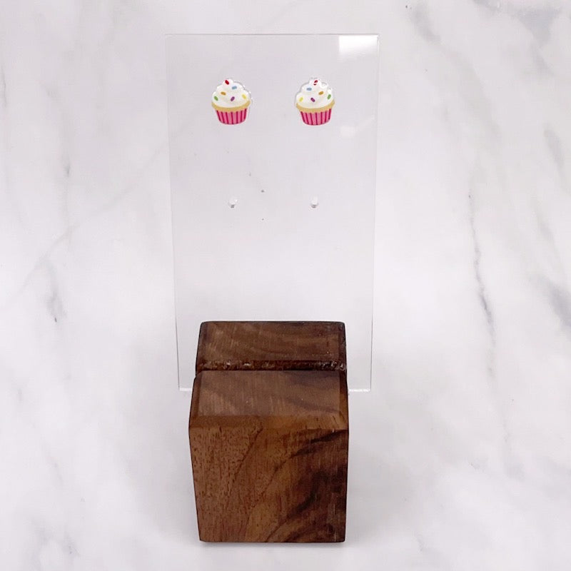 Cupcake stud earrings