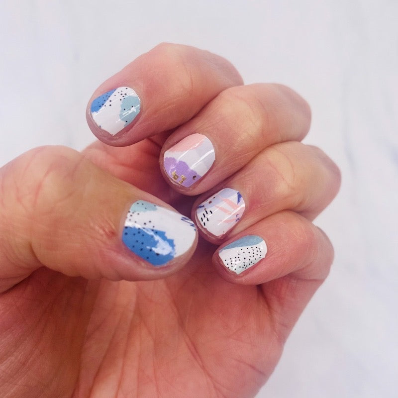 Palm Springs nail polish strips on model