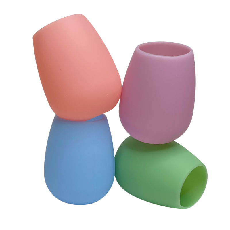 silicone wine glasses portable washable and eco-friendly