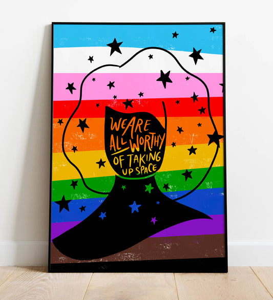 we are all worthy art print