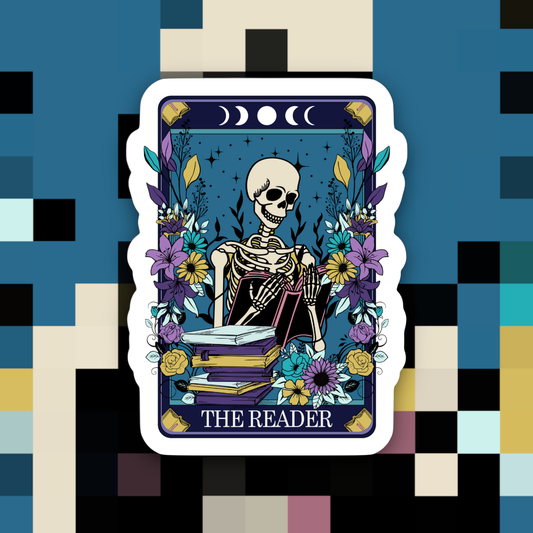 the reader tarot sticker