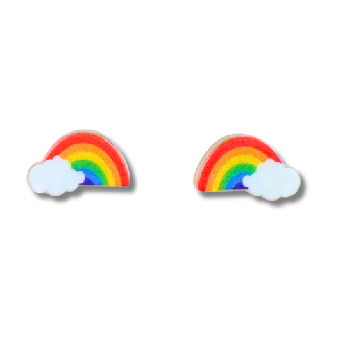 rainbow stud earrings