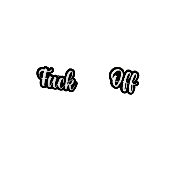 fuck off message earrings stud earrings f off sassy snarky earring fashion style leggings and vino style humor inclusivity