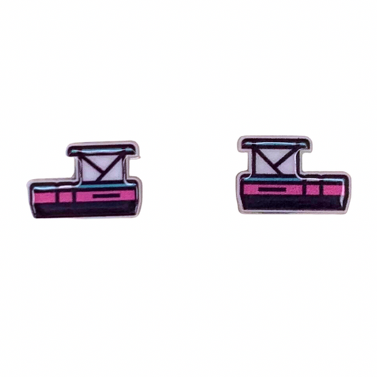 pontoon boat stud earrings