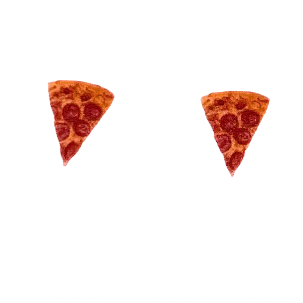 pepperoni pizza slice stud earrings za cheesy lightweight stud earrings pizza party fun studs