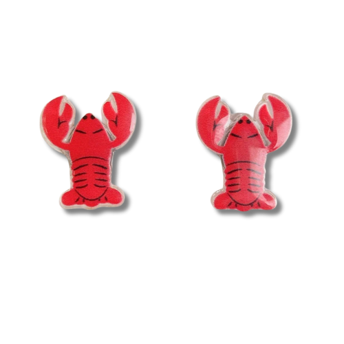 mardi gras fat tuesday crawfish mudbug crawfish boil new orleans nawlins crescent city stud earrings spicy mudbugs