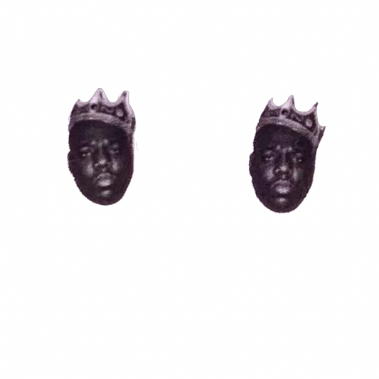 notorious big biggie smalls east coast rapper big poppa stud earrings