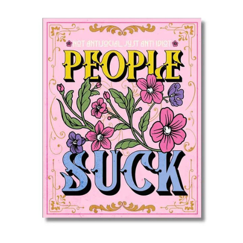 people suck not antisocial just anti idiot novelty fun puzzle funny hilarious humor gag gift birthday gift JOMO friend stay in unique different