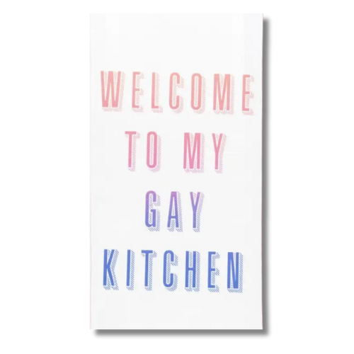 premium quality kitchen towel bathroom decorative funny comical welcome to my gay kitchen queer pride gift pride month june represent