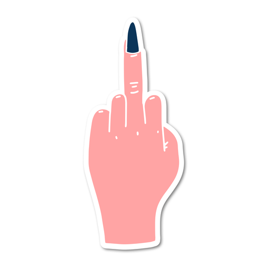 middle fingers up sticker