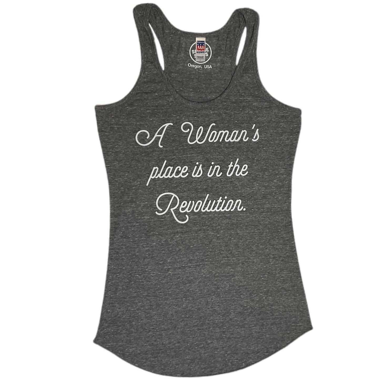 a woman’s place is in the revolution tank top