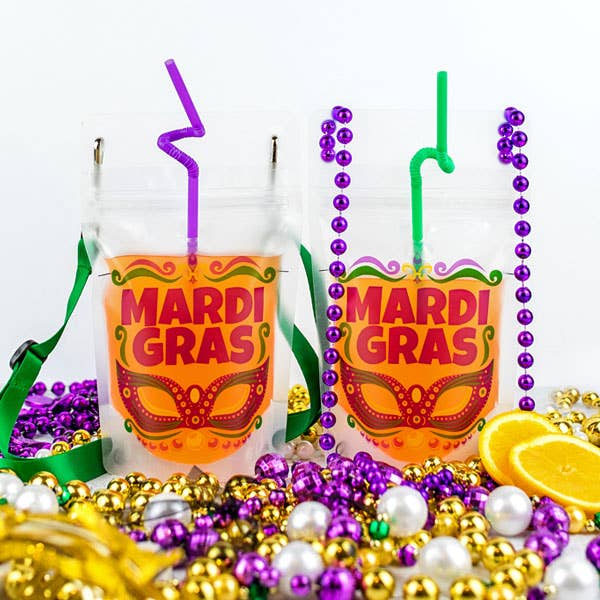 fat  tuesday mardi gras parade drink holder hands free beverage party festival