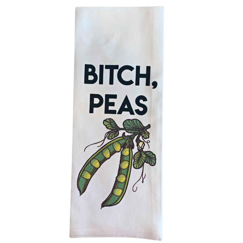 Bitch, Peas Premium Quality Dish Towel