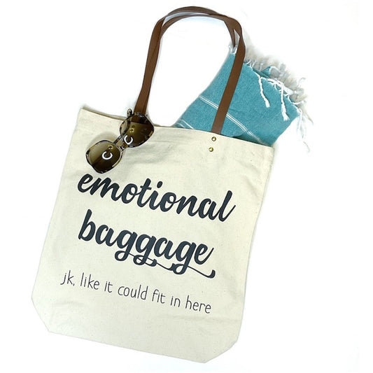 Emotional baggage canvas tote bag