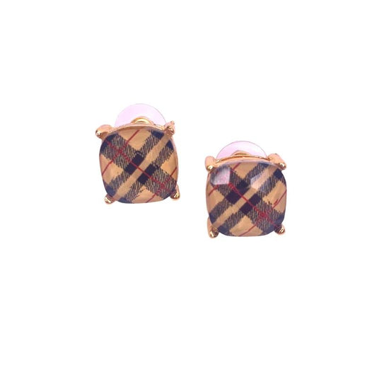 beige-plaid-stud-earrings