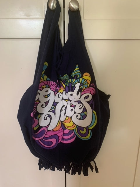 up-cycled t-shirt tote bag