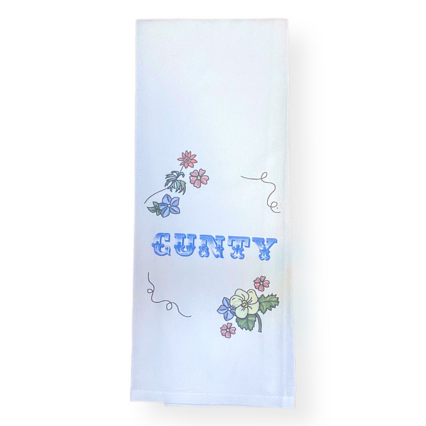 cunty floral kitchen towel