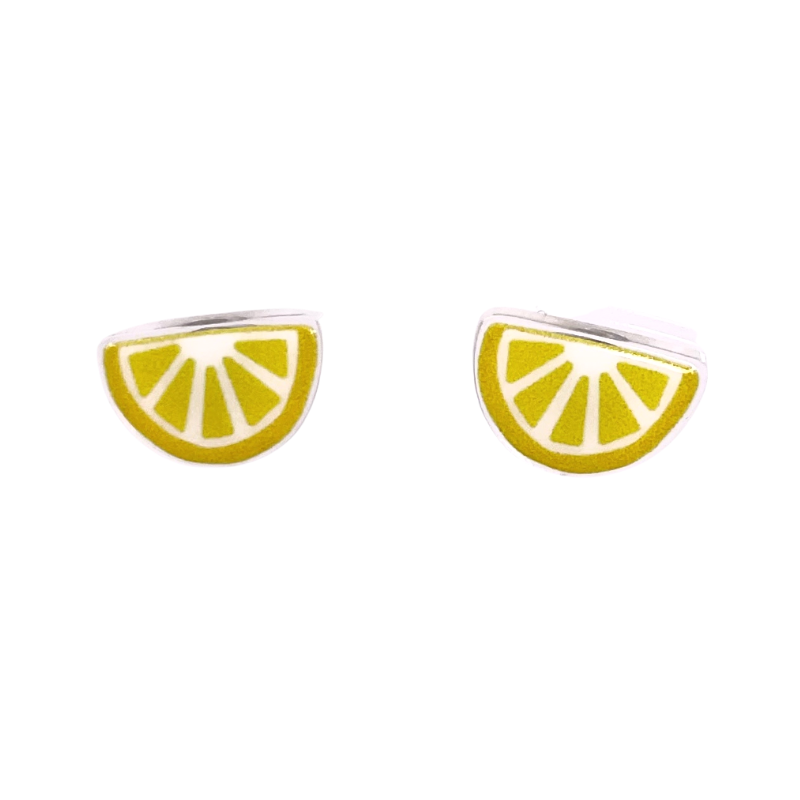 lemon slice stud earrings