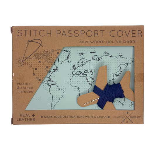 stitch-where-you've-been passport cover- real mint leather