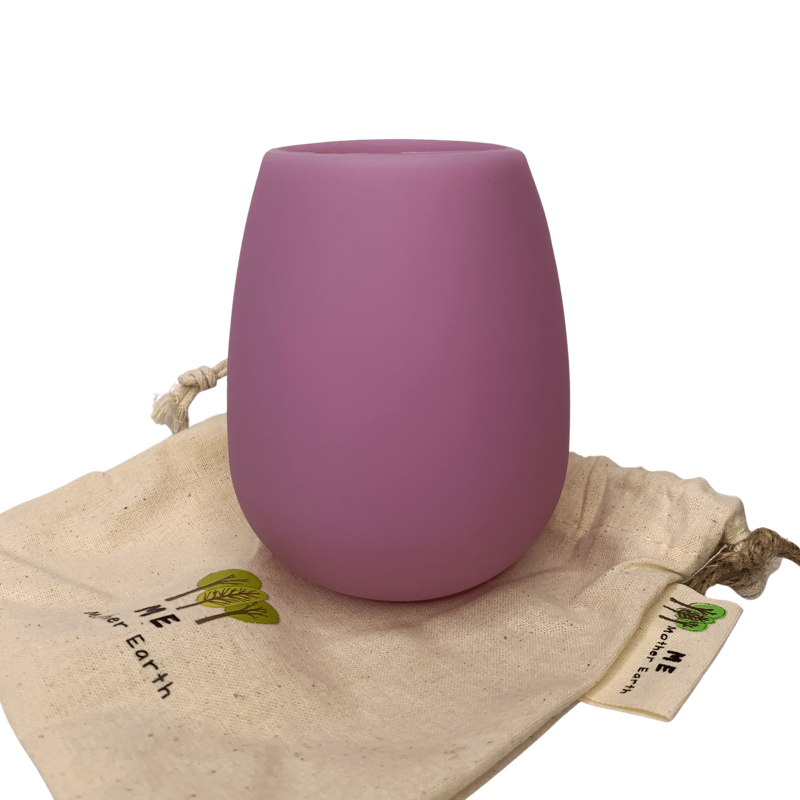 silicone wine glasses portable washable and eco-friendly in purple