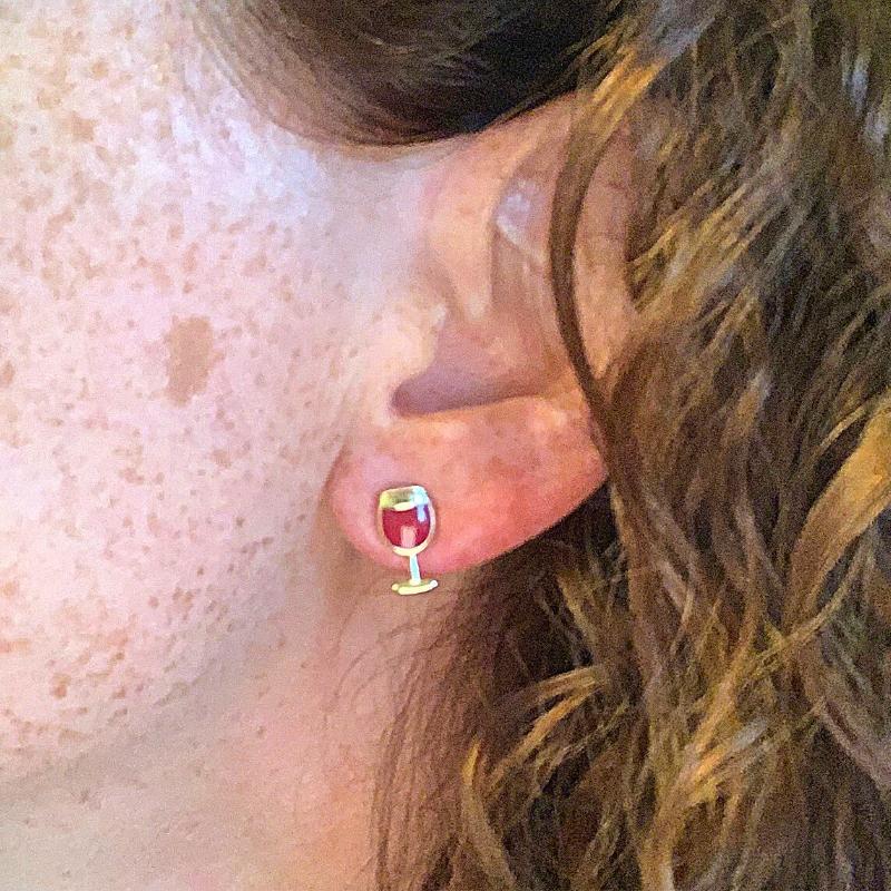 red-wine-stud-earrings-on-model