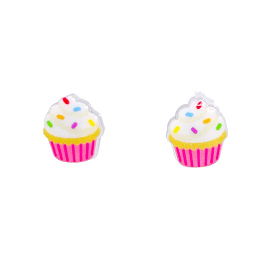 sprinkle cupcake stud earrings