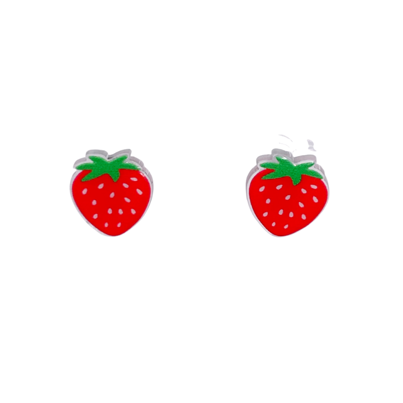 strawberry stud earrings